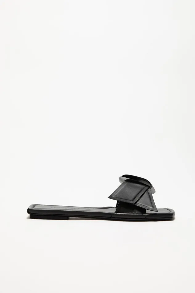 Women Musubi Leather Sandal Black Acne Studios Shoes