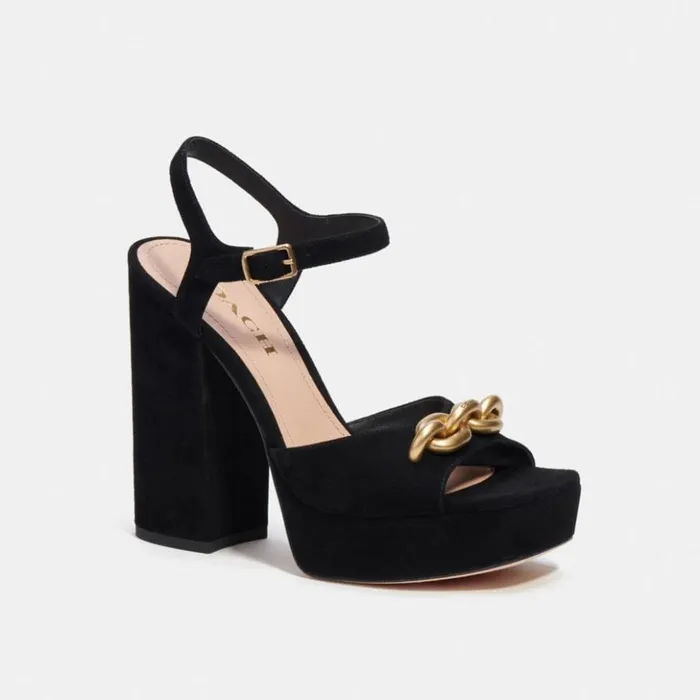 Women Nicolette Sandal Black Coach Sandals