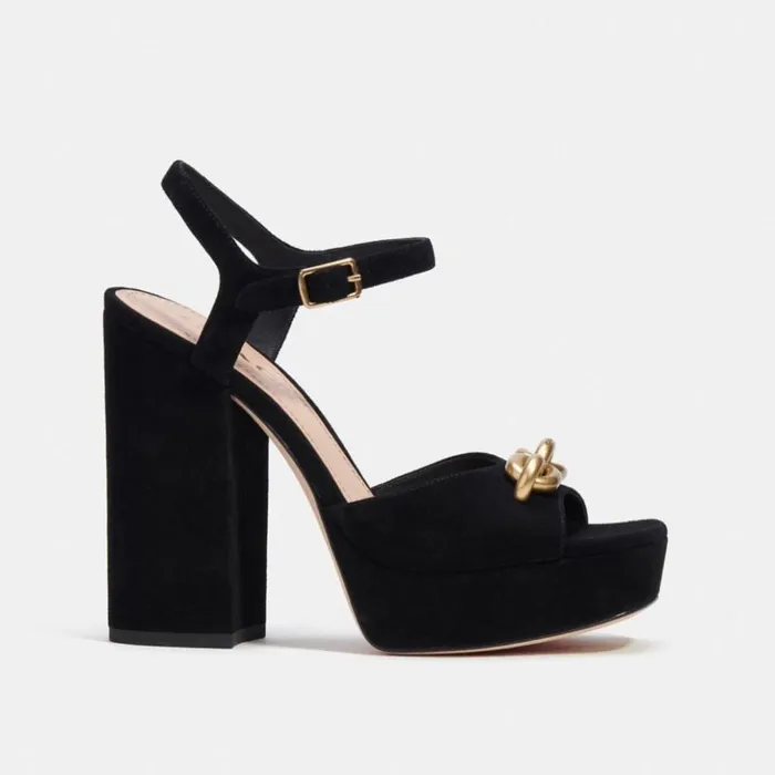 Women Nicolette Sandal Black Coach Sandals
