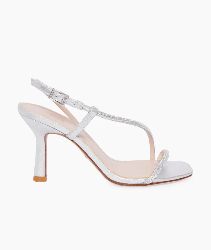 Women Osment 2 Heel 8211 Silver Pelle Moda High Heels