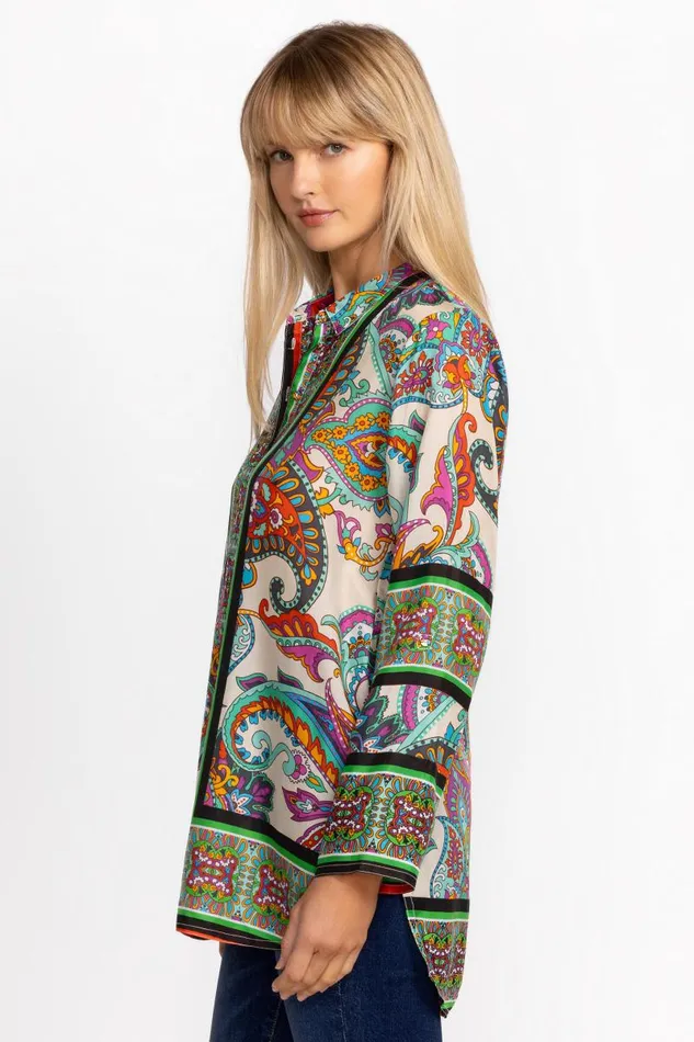 Women Petites Johnny Was DELIA TUNIC Cachemir Scarf Print Women Petites Johnny Was DELIA TUNIC Cachemir Scarf Print