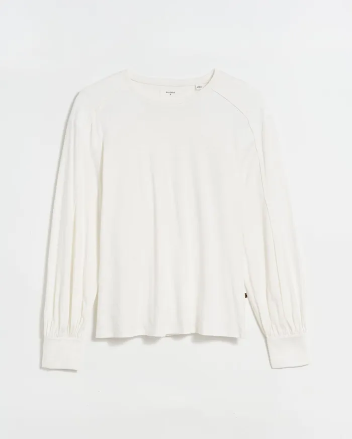 Women Pleat Sleeve Knit Ivory Billy Reid Tops