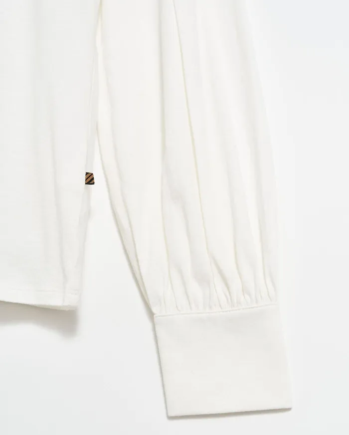 Women Pleat Sleeve Knit Ivory Billy Reid Tops