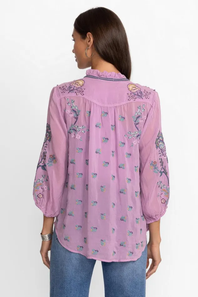 Women Plus Size Johnny Was MEDINA BLOUSE Lavender Herb Women Plus Size Johnny Was MEDINA BLOUSE Lavender Herb