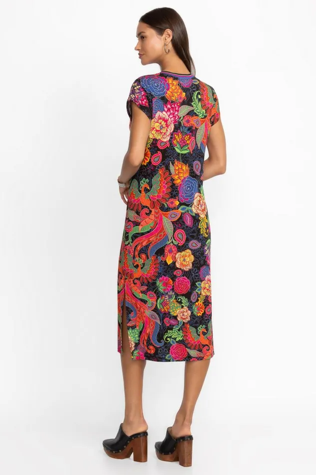 Women Plus Size Johnny Was THE JANIE FAVORITE RELAXED KNIT DRESS Emberwing Scarf Print Women Plus Size Johnny Was THE JANIE FAVORITE RELAXED KNIT DRESS Emberwing Scarf Print