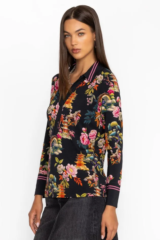 Women Plus Size Johnny Was THE JANIE FAVORITE SPLIT FRONT COLLARED HENLEY Soundbath Women Plus Size Johnny Was THE JANIE FAVORITE SPLIT FRONT COLLARED HENLEY Soundbath