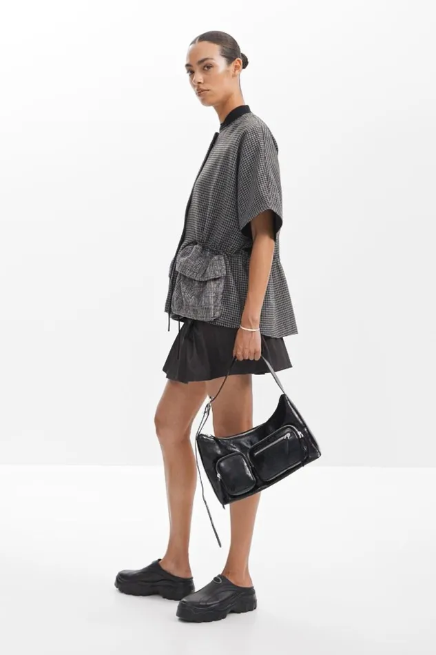 Women Ponchos Desigual Houndstooth Poncho