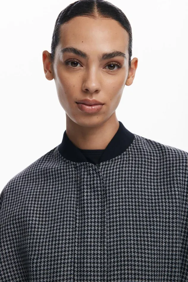Women Ponchos Desigual Houndstooth Poncho