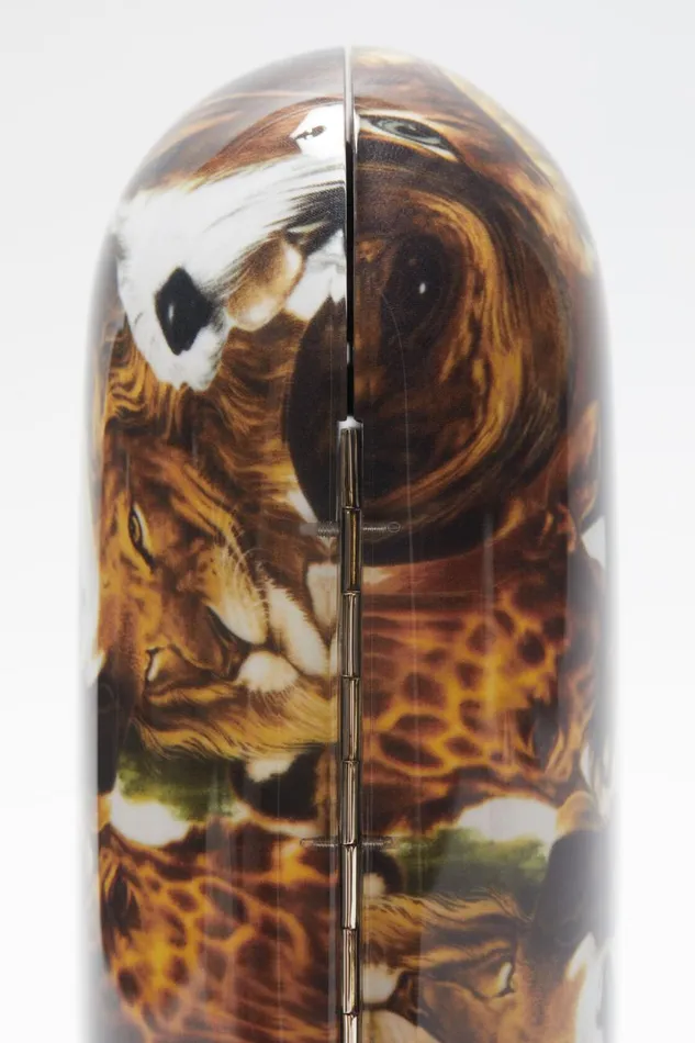 Women Print Clutch Bag Cognac Brown Multi Acne Studios Bags