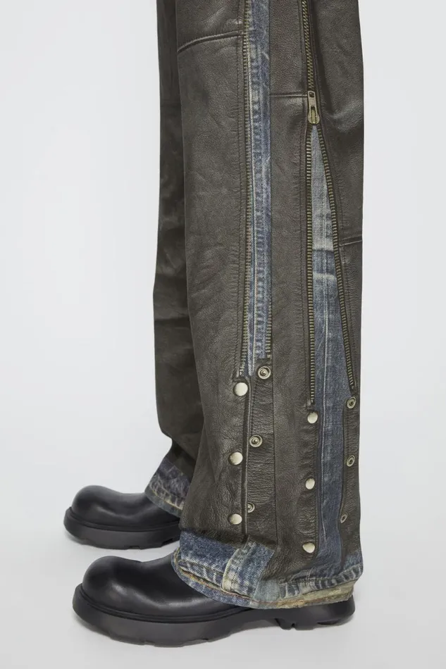Women Printed Trousers Blueblack Acne Studios Jeans