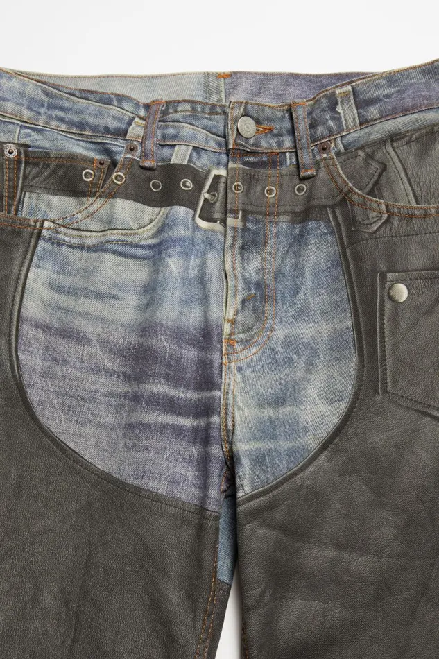 Women Printed Trousers Blueblack Acne Studios Jeans