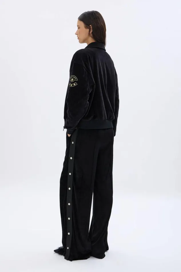 Women Quilted Velvet Bomber Jacket Black Black Sonia Rykiel Jackets