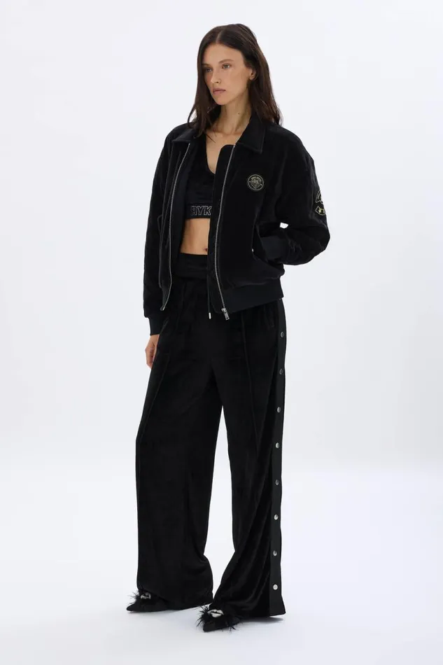 Women Quilted Velvet Bomber Jacket Black Black Sonia Rykiel Jackets