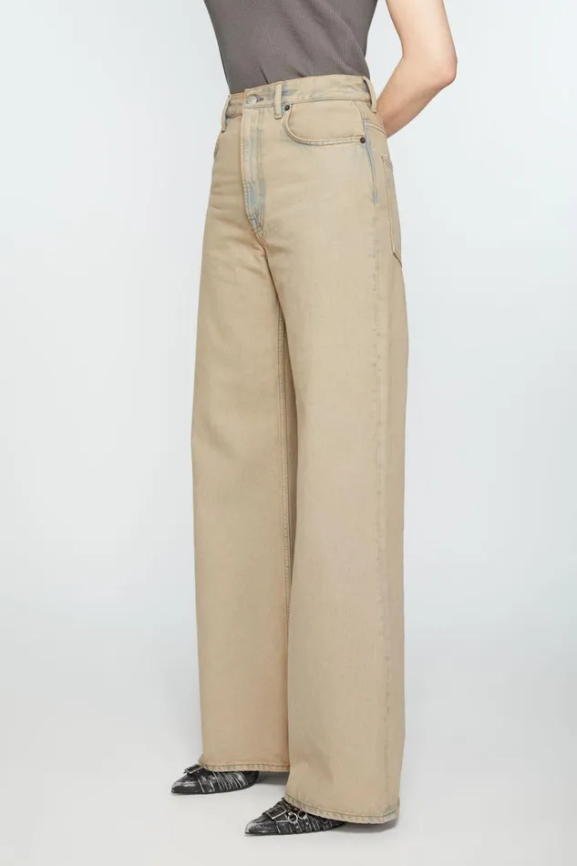 Women Relaxed Fit Jeans 8211 2022 Light Sand Acne Studios Jeans