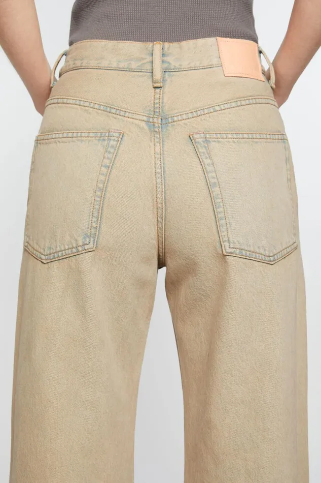Women Relaxed Fit Jeans 8211 2022 Light Sand Acne Studios Jeans