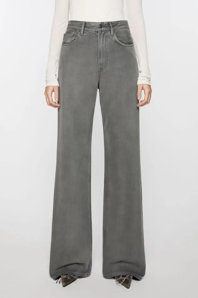 Women Relaxed Fit Jeans 8211 2022F Anthracite Grey Acne Studios Jeans