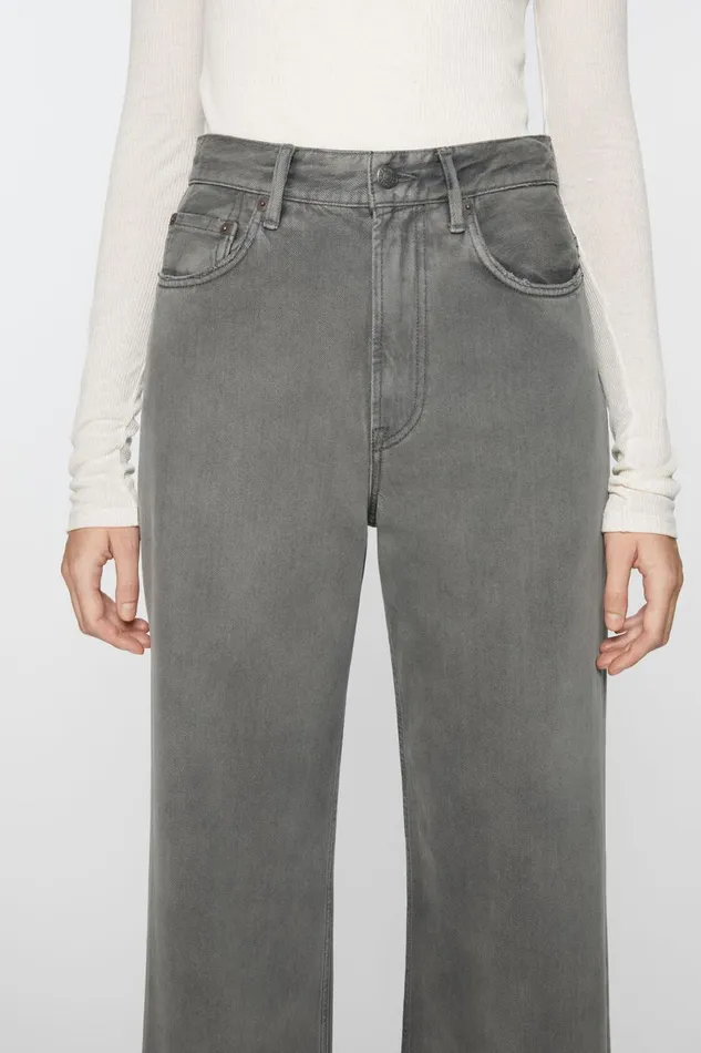 Women Relaxed Fit Jeans 8211 2022F Anthracite Grey Acne Studios Jeans