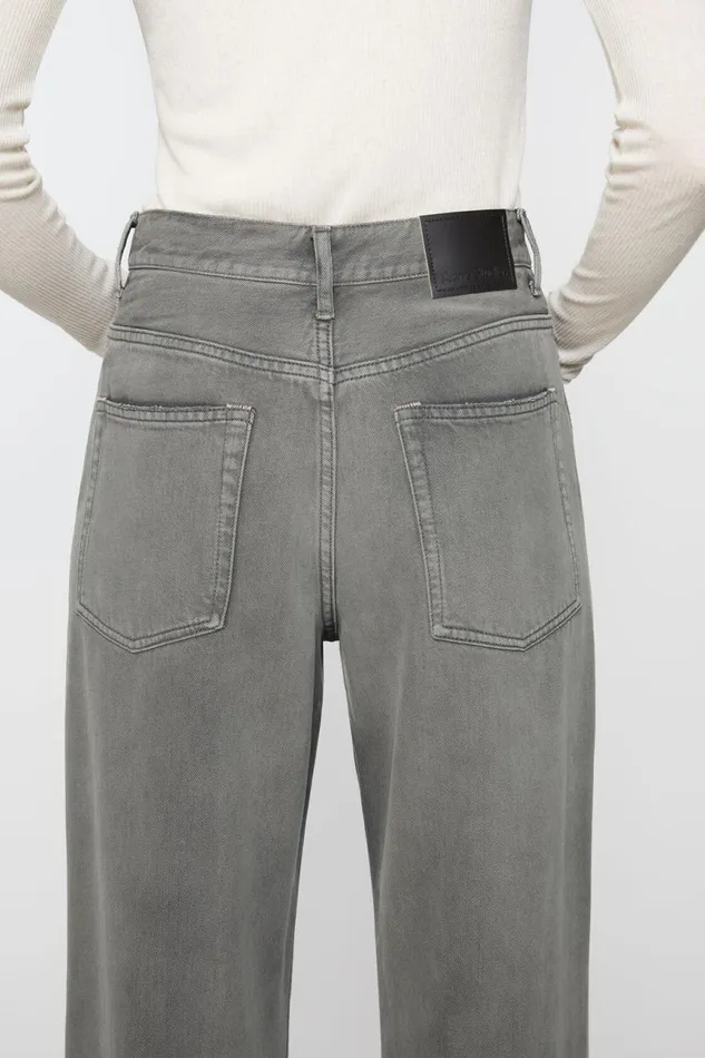Women Relaxed Fit Jeans 8211 2022F Anthracite Grey Acne Studios Jeans