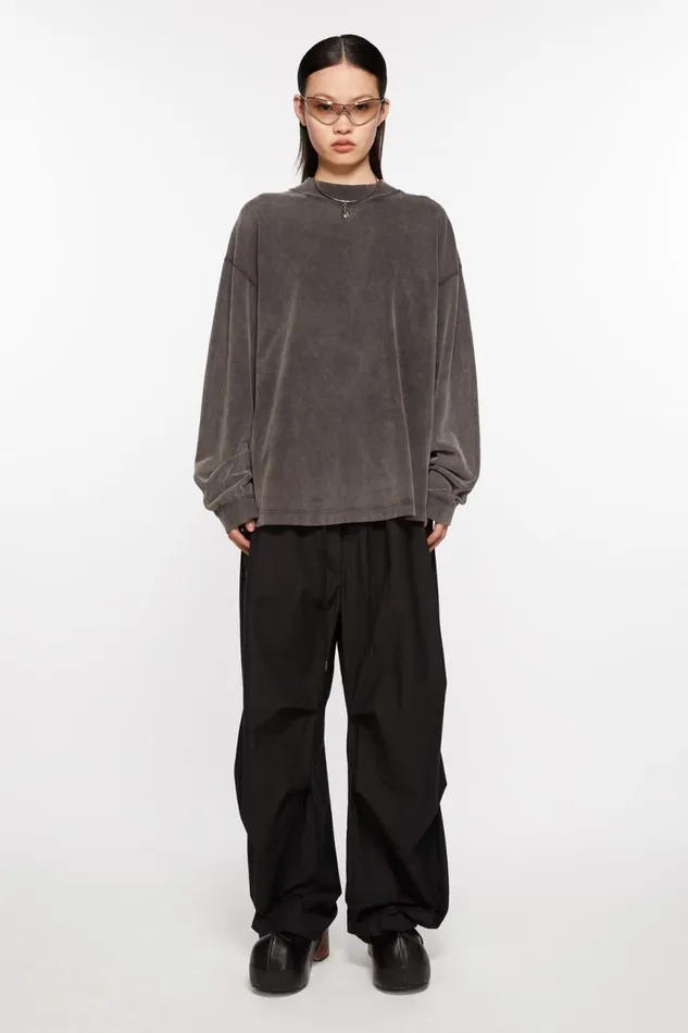 Women Relaxed Fit Trousers Black Acne Studios Trousers