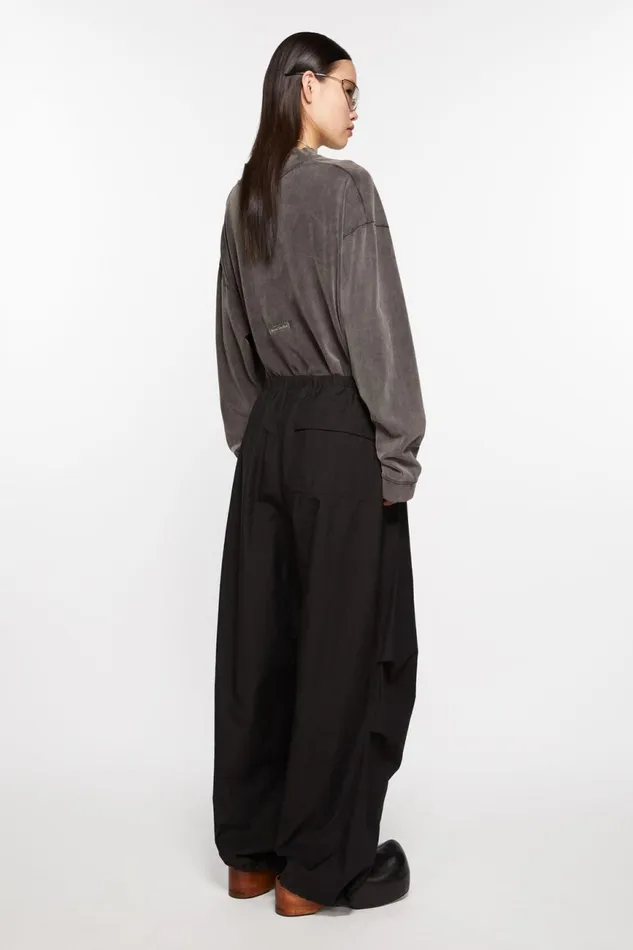 Women Relaxed Fit Trousers Black Acne Studios Trousers