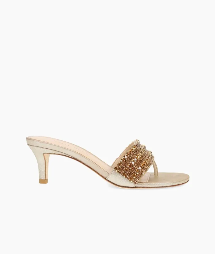 Women Remm Low Heel 8211 Gold Pelle Moda Low Heels