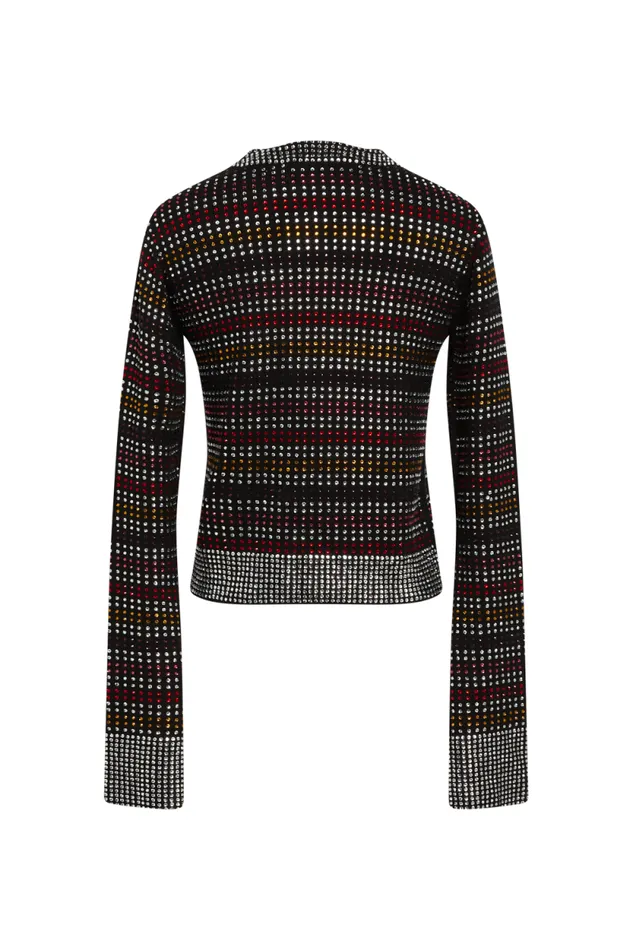 Women Rhinestone Striped Sweater Multico Multi Sonia Rykiel Sweaters