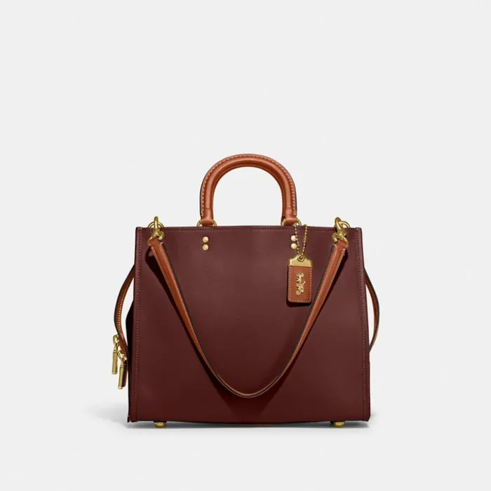 Women Rogue In Colorblock Brasswine Multi Coach Satchels and Top Handles