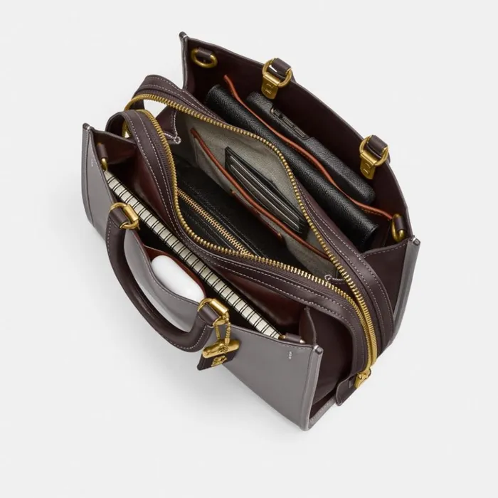 Women Rogue In Colorblock Brasswine Multi Coach Satchels and Top Handles