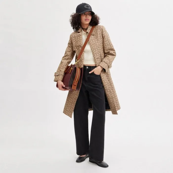 Women Rogue In Colorblock Brasswine Multi Coach Satchels and Top Handles