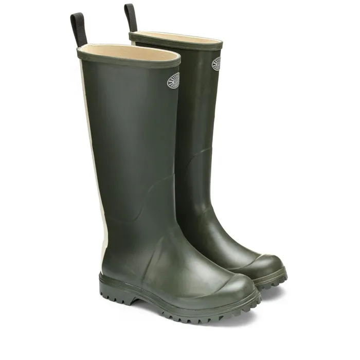 Women Rubber Boots Unisex 799 RUBBER BOOTS LETTERING High Cut GREEN SHERWOOD Superga Gumboots