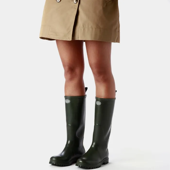 Women Rubber Boots Unisex 799 RUBBER BOOTS LETTERING High Cut GREEN SHERWOOD Superga Gumboots