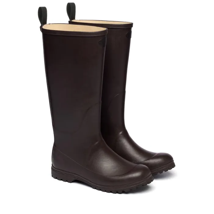 Women Rubber Boots Woman 799 RUBBER BOOTS High Cut BROWN DARK Superga Gumboots