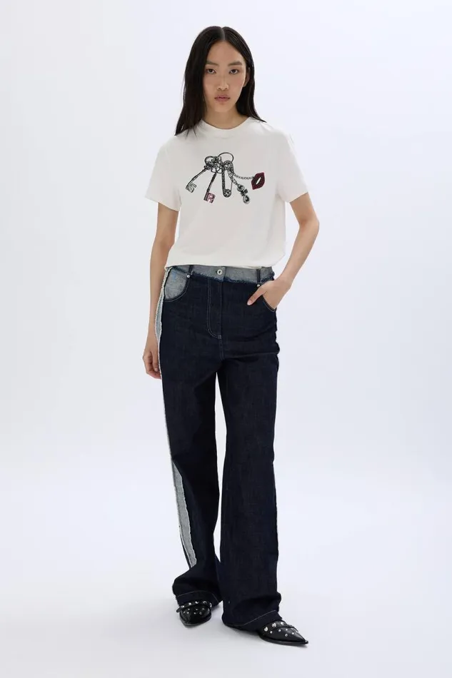 Women Rykiel Key Ring Tshirt White White Sonia Rykiel TShirts
