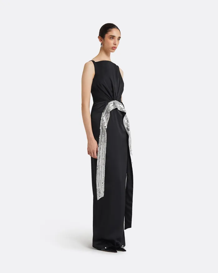 Women Safiyaa Bodrum Black Long Dress Black Dresses