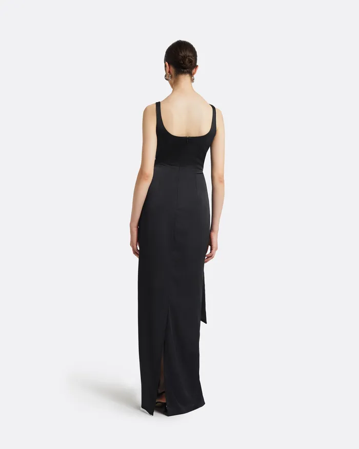 Women Safiyaa Bodrum Black Long Dress Black Dresses