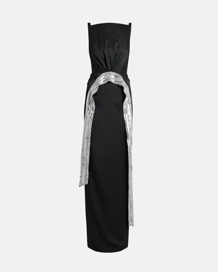 Women Safiyaa Bodrum Black Long Dress Black Dresses