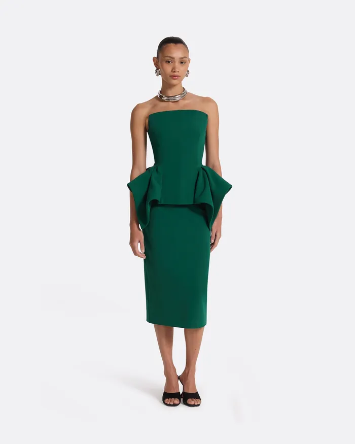 Women Safiyaa Corral Tourmaline Midi Dress Tourmaline Dresses