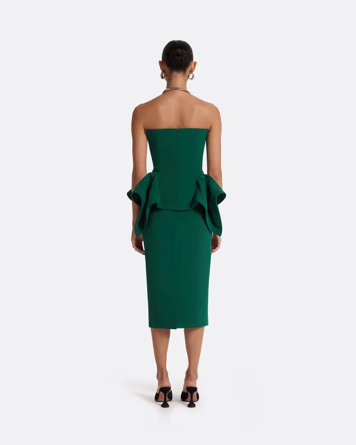 Women Safiyaa Corral Tourmaline Midi Dress Tourmaline Dresses
