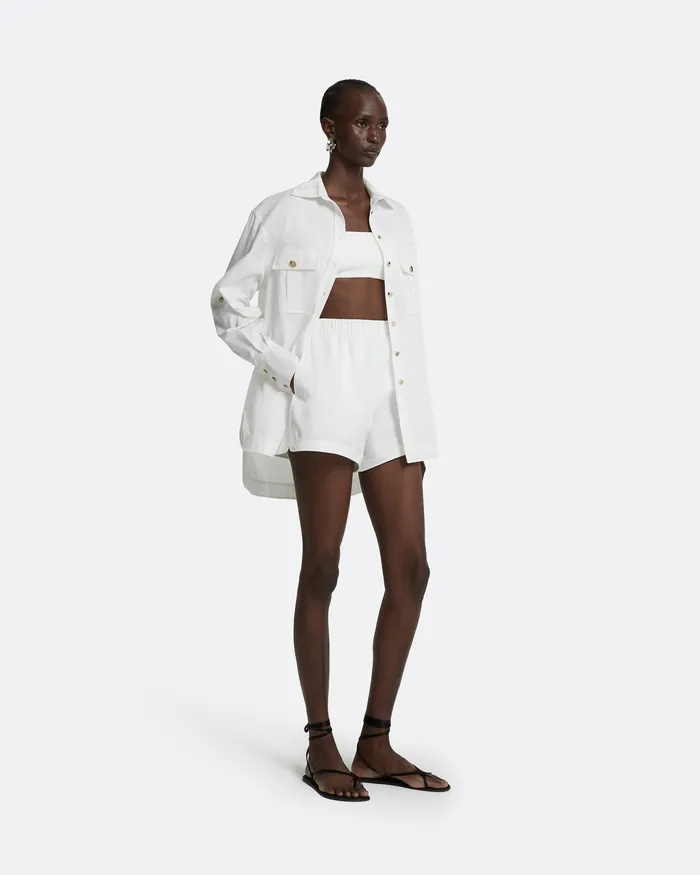Women Safiyaa Oliver Ivory Shorts Ivory Trousers