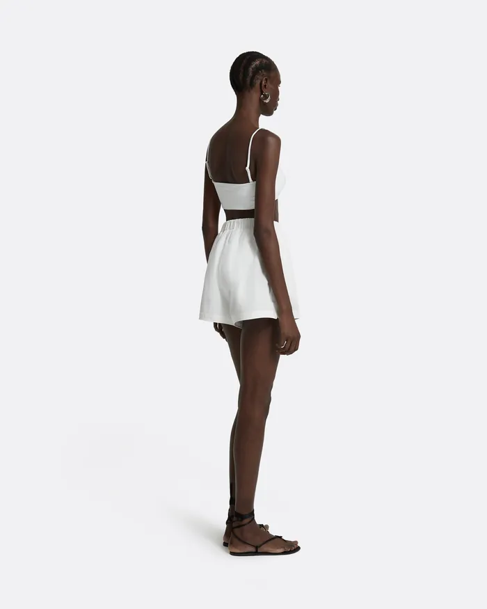 Women Safiyaa Oliver Ivory Shorts Ivory Trousers