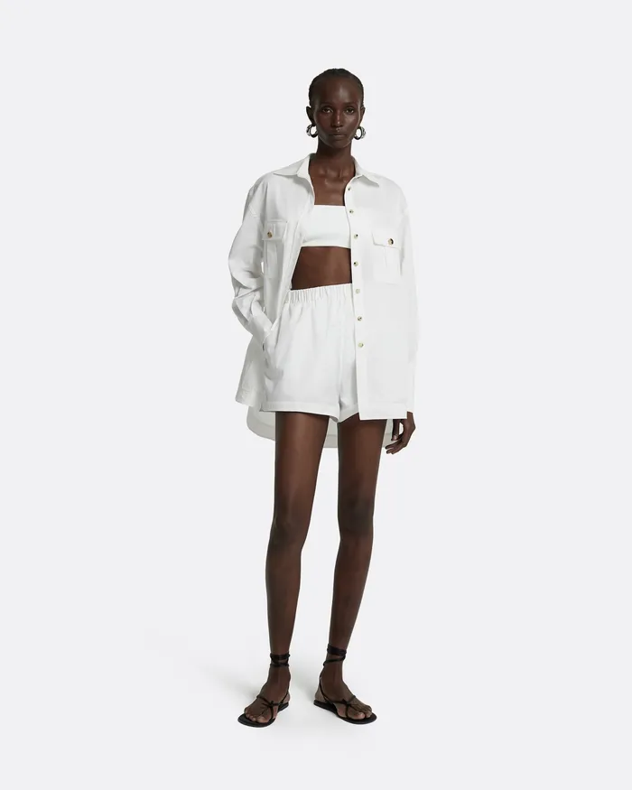 Women Safiyaa Oliver Ivory Shorts Ivory Trousers