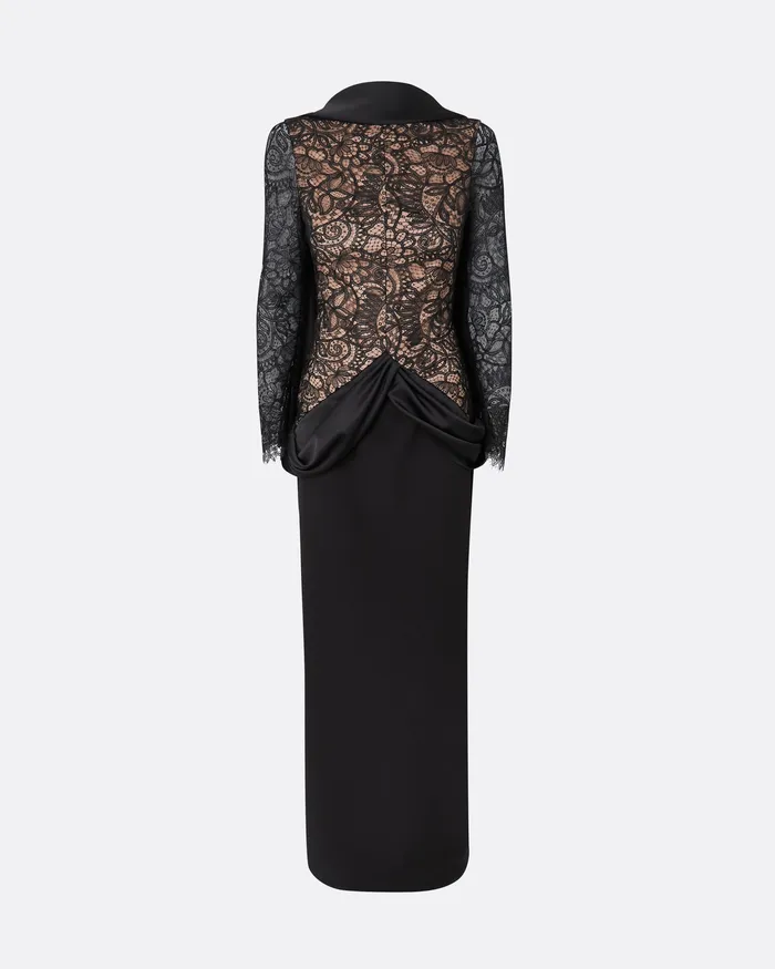 Women Safiyaa Serryna Black Long Dress Black Dresses