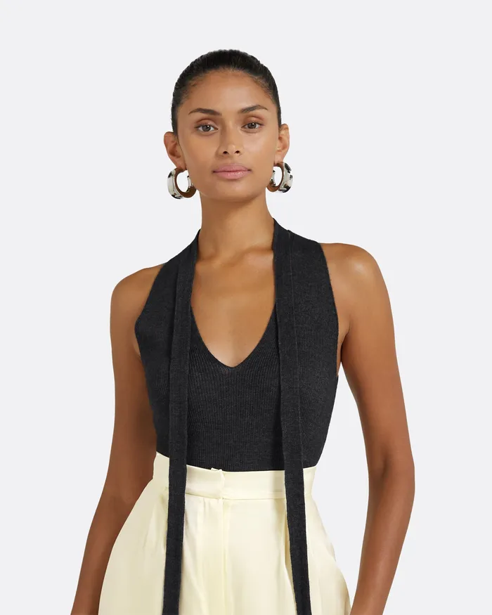Women Safiyaa Titu Grey Melange Knit Grey Melange Knitwear