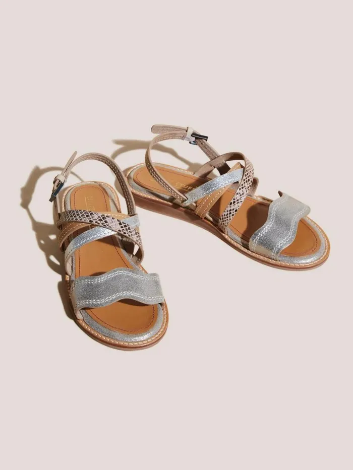 Women SANDALS White Stuff Mini Wedge Leather Sandal Mixed Metallic Women SANDALS White Stuff Mini Wedge Leather Sandal Mixed Metallic
