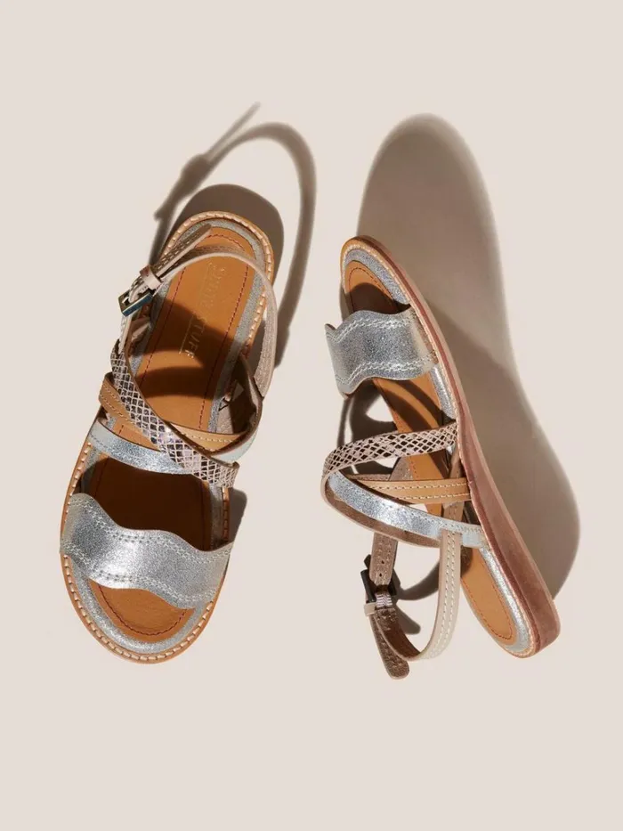 Women SANDALS White Stuff Mini Wedge Leather Sandal Mixed Metallic Women SANDALS White Stuff Mini Wedge Leather Sandal Mixed Metallic