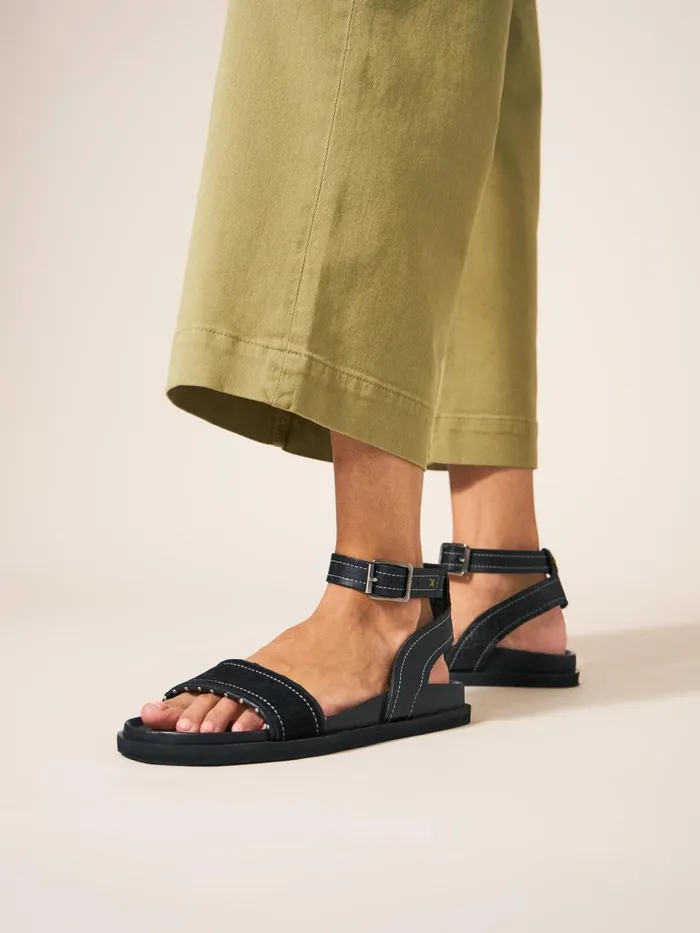 Women SANDALS White Stuff Pinstud Leather Sandal Pure Black Women SANDALS White Stuff Pinstud Leather Sandal Pure Black