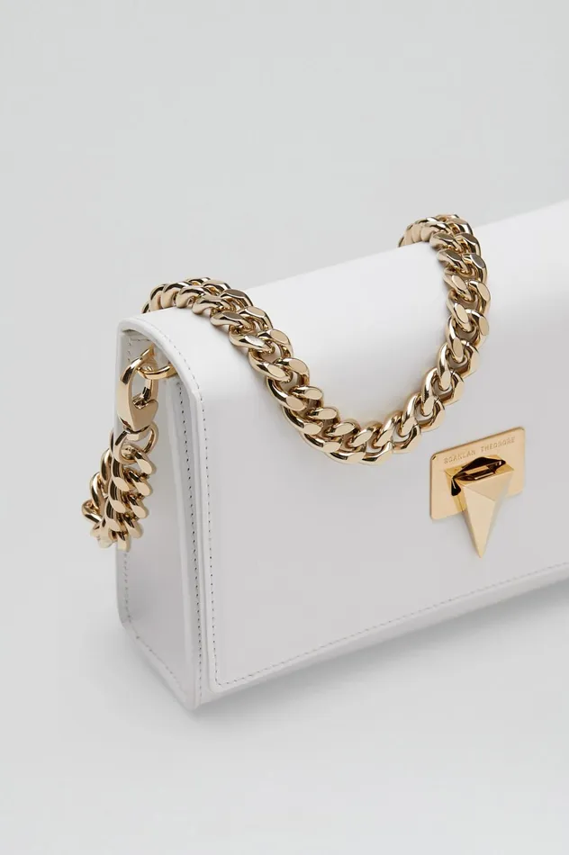 Women Scanlan Theodore Bags TRIANGLE CHAIN BAG White Women Scanlan Theodore Bags TRIANGLE CHAIN BAG White