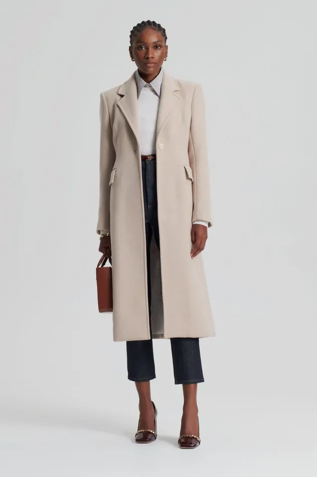 Women Scanlan Theodore Coats TAILORED COAT Nougat