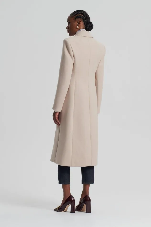 Women Scanlan Theodore Coats TAILORED COAT Nougat Women Scanlan Theodore Coats TAILORED COAT Nougat