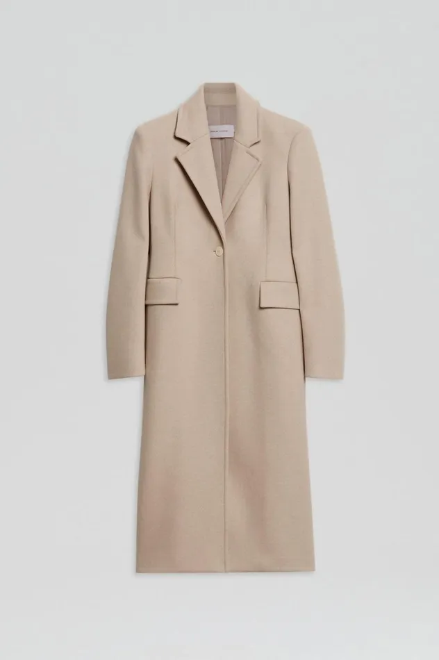 Women Scanlan Theodore Coats TAILORED COAT Nougat Women Scanlan Theodore Coats TAILORED COAT Nougat